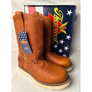 Thorogood Work Boots Wellington 11" Mens 10EE Leather Soft Toe Pull On 814-4208